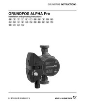 Grundfos ALPHA Pro Serie Montage- Und Betriebsanleitung