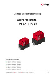 afag UG 20 Montage- Und Betriebsanleitung
