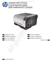 HP Laserjet Pro CP1525n Installationshandbuch