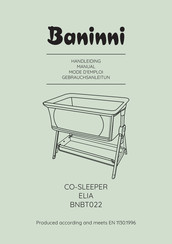 Baninni CO-SLEEPER ELIA BNBT022 Gebrauchsanleitung