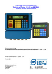 IBS BatchControl Batching Master 210 i Bedienungsanleitungen
