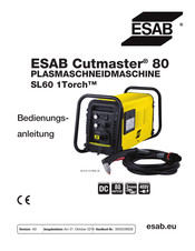 ESAB Cutmaster 80 Bedienungsanleitung
