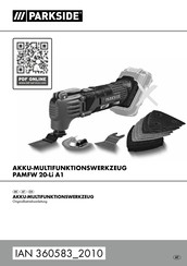 Parkside PAMFW 20-Li A1 Originalbetriebsanleitung