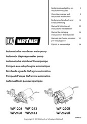 Vetus WP1213 Bedienungshandbuch Und Einbauanleitung