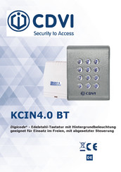 CDVI Digicode KCIN4.0 BT Bedienungsanleitung