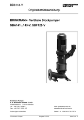 Brinkmann SBF125-V Betriebsanleitung