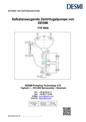 Desmi NSA80-250/zz-A12 Betriebs- Und Wartungsanleitung