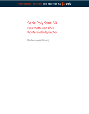 Plantronics Poly Sync 60-Serie Bedienungsanleitung