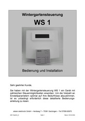 elsner elektronik WS1 Bedienung Und Installation