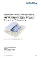 WEINZIERL KNX RF / ENO Push Button 440 secure Bedienungs- Und Montageanleitung