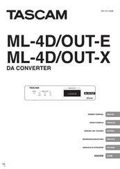 Tascam ML-4D/OUT-X Bedienungsanleitung