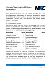 MRC Compact Kurzanleitung