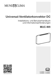 mundoclima MUC-09-W9/CE Installations- Und Benutzerhandbuch