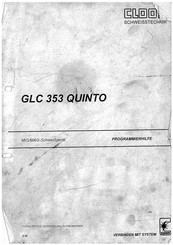 Cloos GLC 353 QUINTO Programmierhandbuch