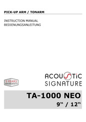 Acoustic Signature TA-1000 NEO Bedienungsanleitung