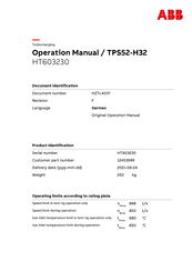 ABB TPS52-H32 Betriebshandbuch