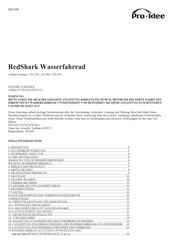 pro idee RedShark 233-095 Gebrauchsanleitung