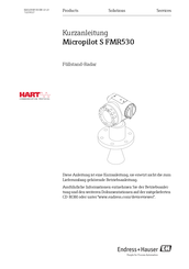 Endress+Hauser Micropilot S FMR530 Kurzanleitung