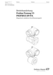 Endress+Hauser Proline Promag 53 PROFIBUS PA Betriebsanleitung