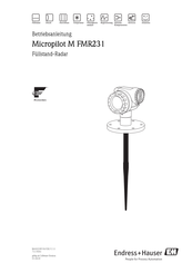 Endress+Hauser Micropilot M FMR231 Betriebsanleitung