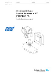 Endress+Hauser Proline Promass A 500 Betriebsanleitung