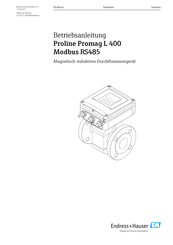Endress+Hauser Proline Promag L 400 Modbus RS485 Betriebsanleitung