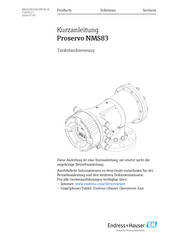 Endress+Hauser Proservo NMS81 Kurzanleitung