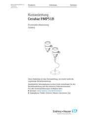Endress+Hauser Cerabar PMP51B Kurzanleitung