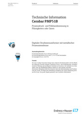 Endress+Hauser Cerabar PMP51B Technische Information