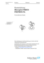 Endress+Hauser Micropilot FMR50 PROFIBUS PA Kurzanleitung