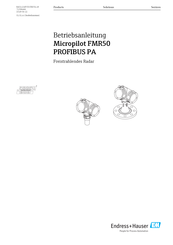 Endress+Hauser Micropilot FMR50 PROFIBUS PA Betriebsanleitung