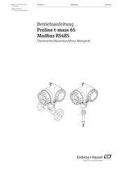 Endress+Hauser Proline t-mass 65 Modbus RS485 Betriebsanleitung