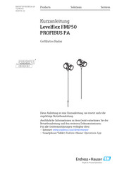 Endress+Hauser Levelflex FMP50 PROFIBUS PA Kurzanleitung