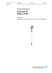 Endress+Hauser Liquicap M FMI52 PFM Kurzanleitung
