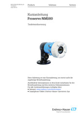 Endress+Hauser Proservo NMS80 Kurzanleitung