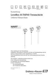 Endress+Hauser Levelflex M FMP40 Kurzanleitung