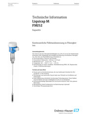 Endress+Hauser Liquicap M FMI52 Technische Information