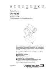 Endress+Hauser Cubemass Modbus RS485 Kurzanleitung