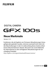 FujiFilm GPX 100s Firmware-Aktualisierung