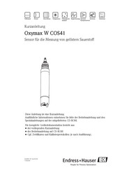 Endress+Hauser Oxymax W COS41 Kurzanleitung
