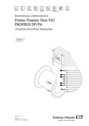 Endress+Hauser Proline Prosonic Flow 93C PROFIBUS DP/PA Handbuch