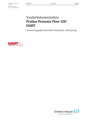 Endress+Hauser Proline Prosonic Flow 100 HART Anleitung
