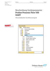 Endress+Hauser Proline Prosonic Flow 500 Betriebsanleitung