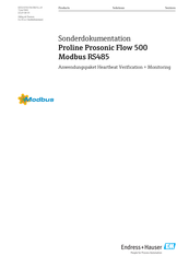 Endress+Hauser Proline Prosonic Flow 500 Modbus RS485 Anleitung