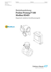 Endress+Hauser Proline Promag W 500 Modbus RS485 Betriebsanleitung