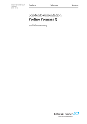 Endress+Hauser Proline Promass Q Betriebsanleitung