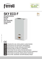 Ferroli SKY ECO F Installations, Bedienungs Und Wartungsanleitungen