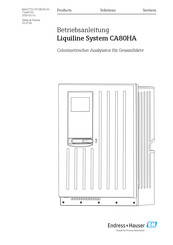 Endress+Hauser Liquiline System CA80HA Betriebsanleitung