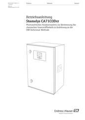 Endress+Hauser Stamolys CA71CODcr Betriebsanleitung
