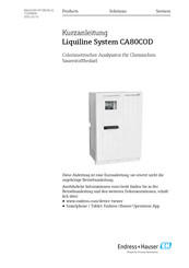 Endress+Hauser Liquiline System CA80COD Kurzanleitung